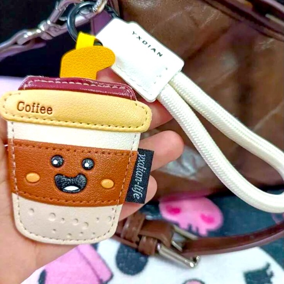 Coffee Cup Keychain bag charm NWT - Picture 1 of 3